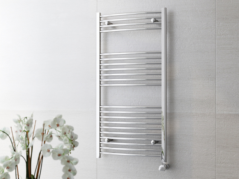 Törölközőszárító radiátor 120cm * 50cm Íves, króm