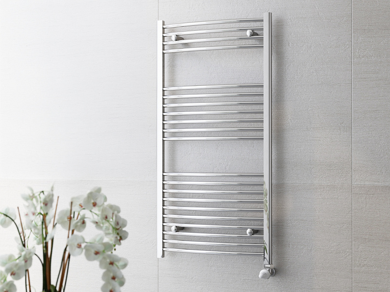 Törölközőszárító radiátor 120cm * 60cm Íves, króm